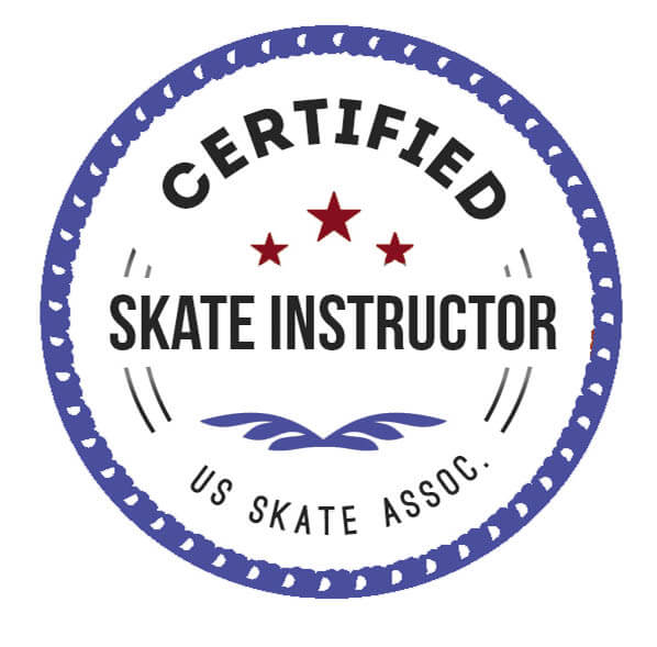 Skateboard lesson in progress