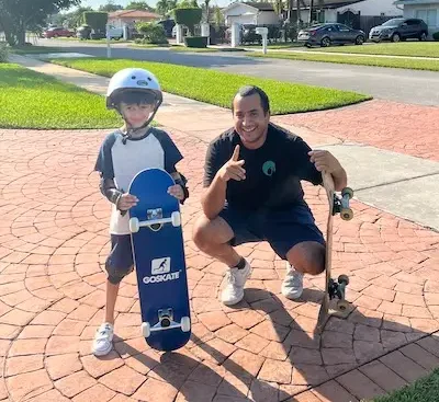 Skateboarding lesson photos